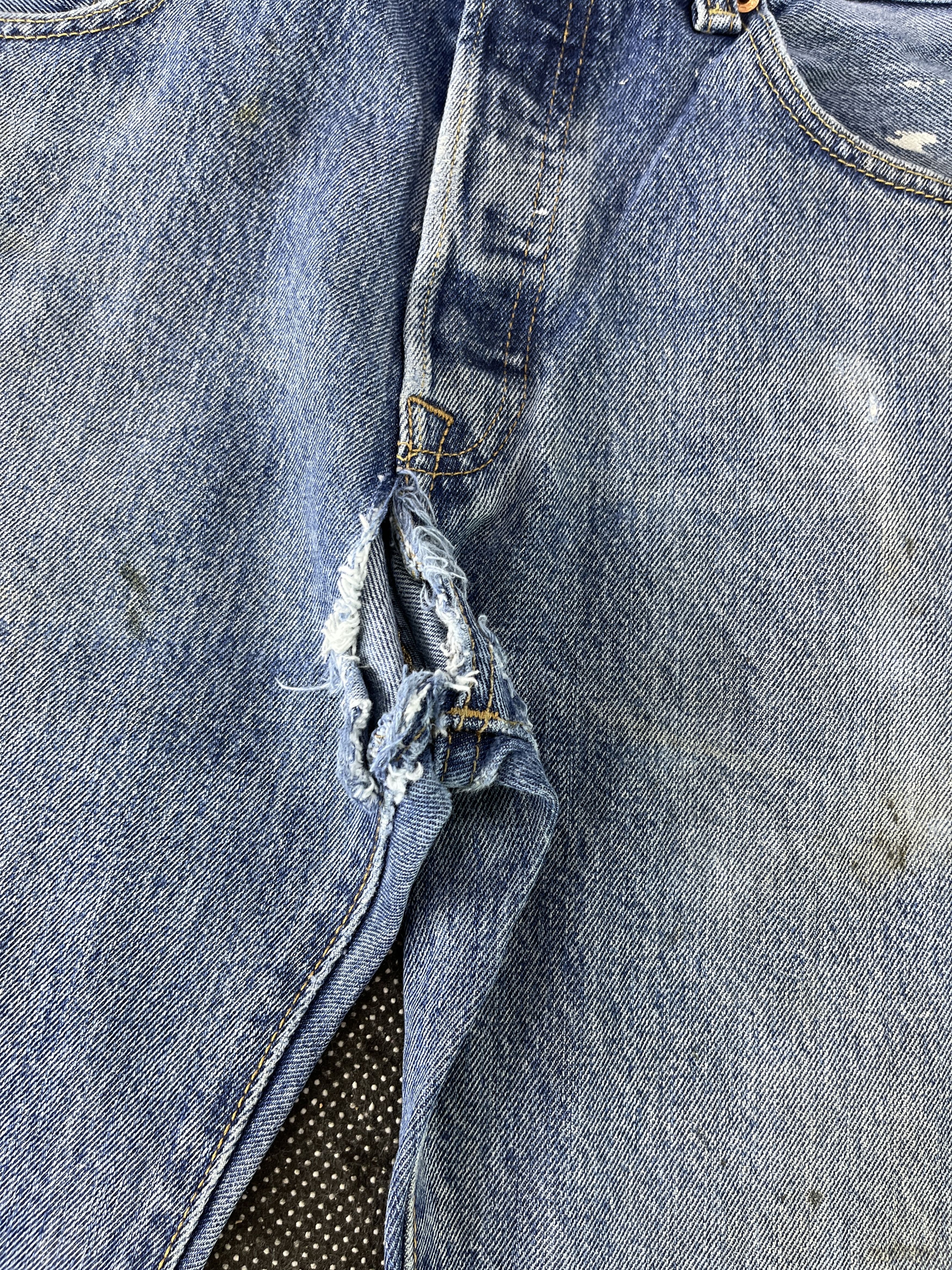 Levi's Vintage Levis 501 Painted Ripped Jeans - J285 Size US 34 / EU 50 - 5 Thumbnail