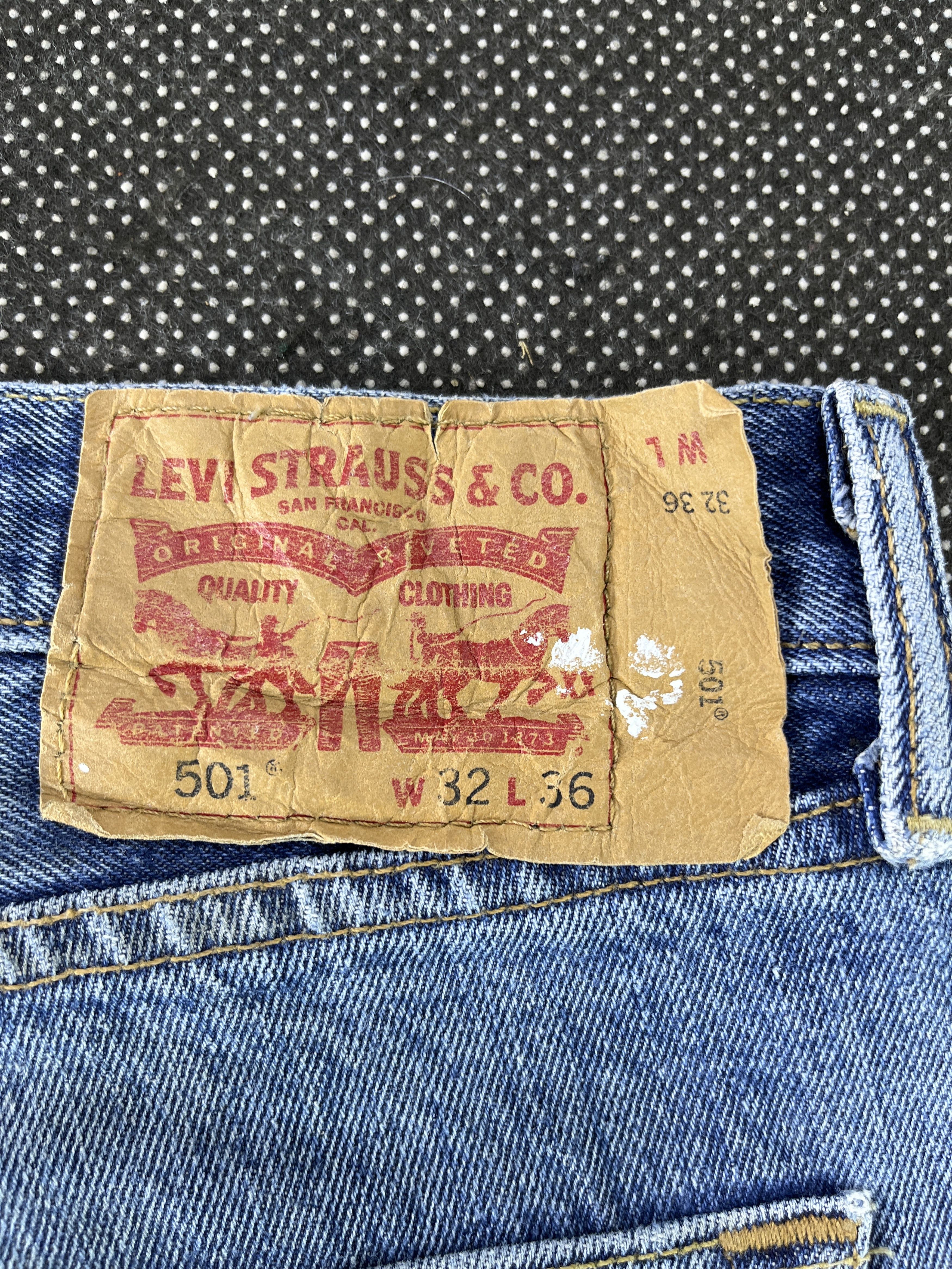 Levi's Vintage Levis 501 Painted Ripped Jeans - J285 Size US 34 / EU 50 - 11 Thumbnail