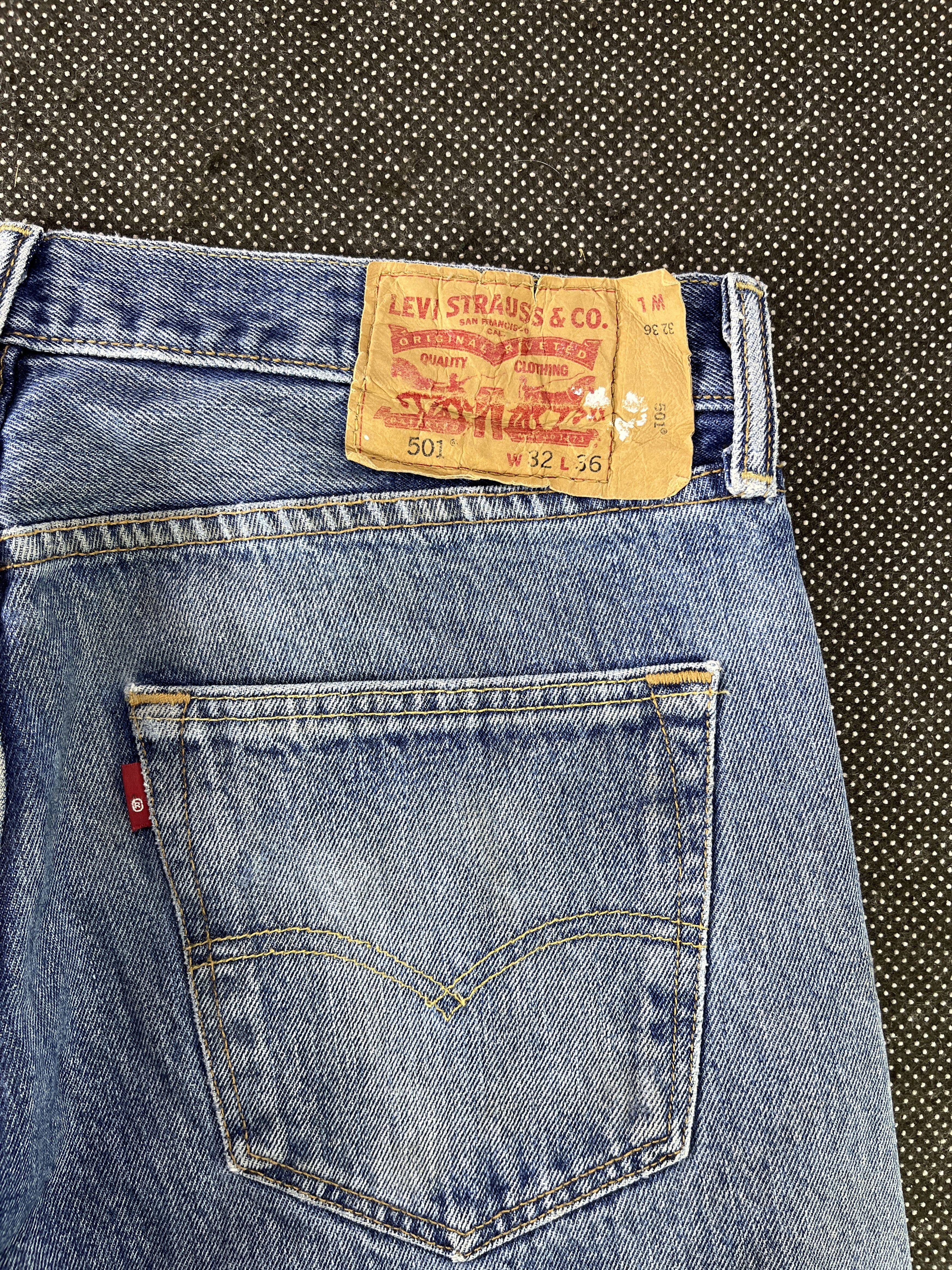 Levi's Vintage Levis 501 Painted Ripped Jeans - J285 Size US 34 / EU 50 - 10 Thumbnail