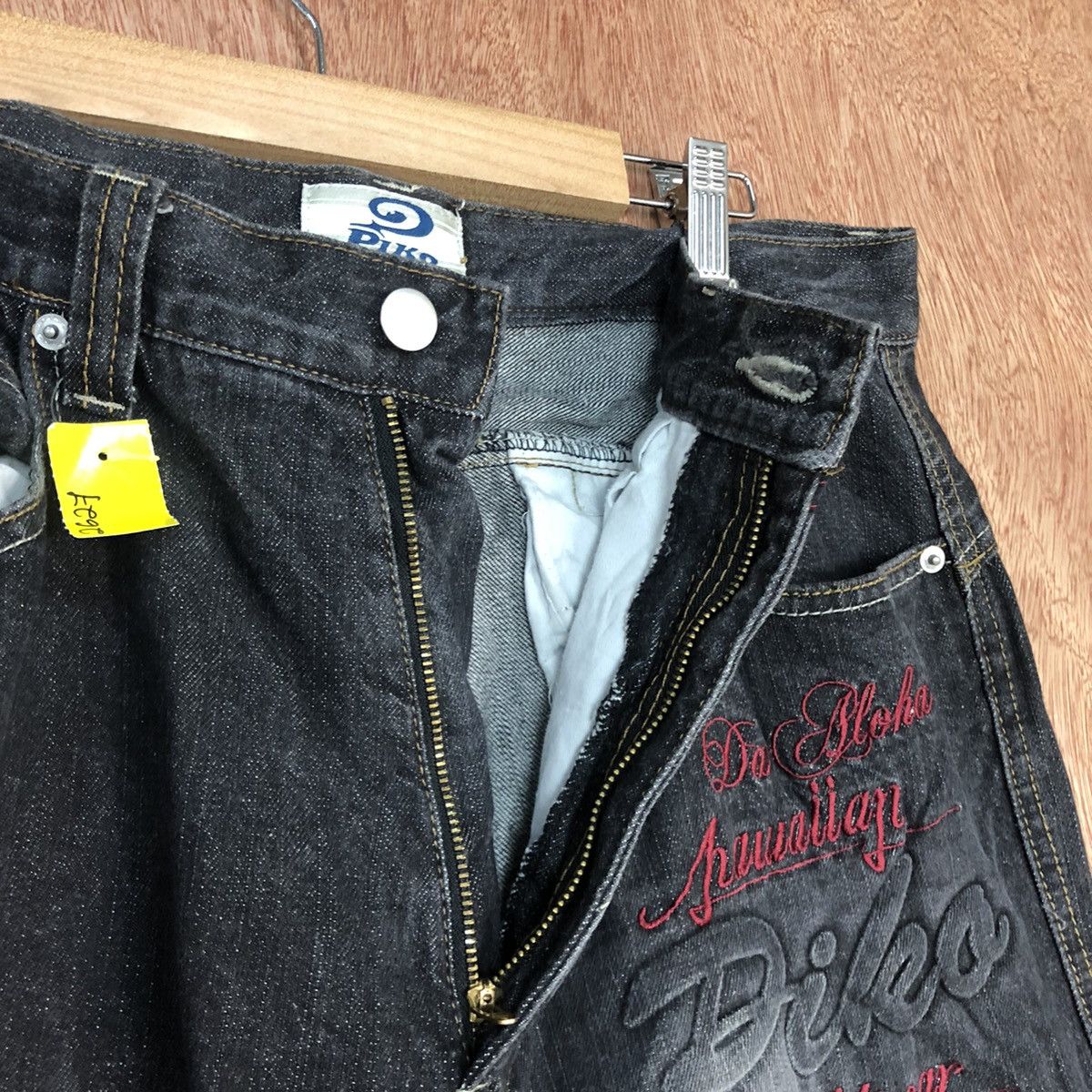Japanese Brand Piko Black Multipocket Denim cargo Pants #2627DL Size US 32 / EU 48 - 10 Thumbnail