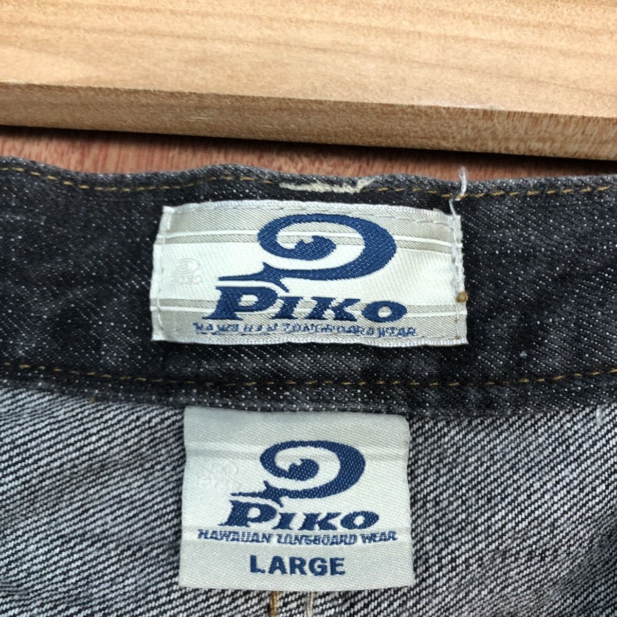 Japanese Brand Piko Black Multipocket Denim cargo Pants #2627DL Size US 32 / EU 48 - 14 Thumbnail
