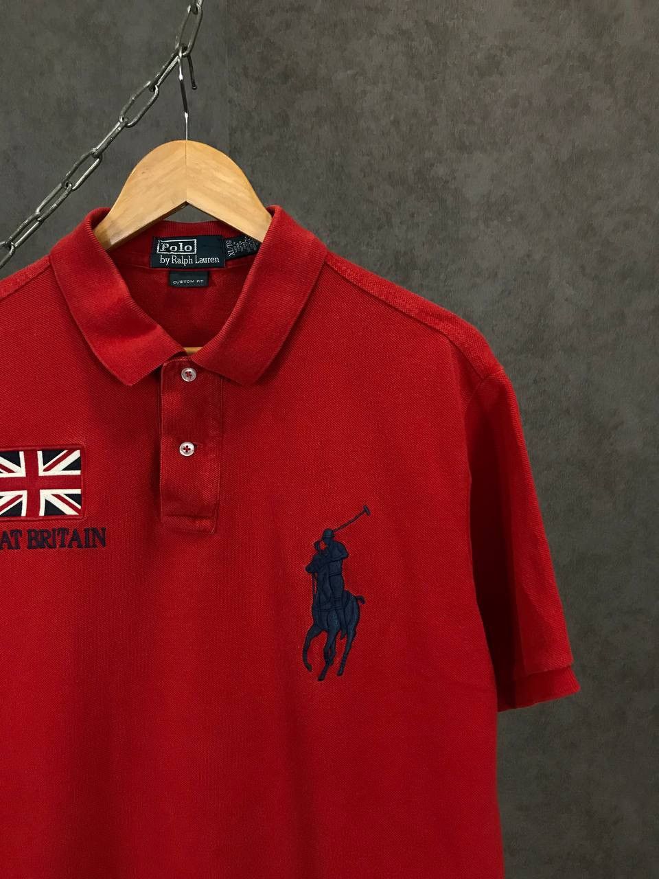 Vintage Polo Ralph Lauren Great Britain overprinted vintage polo tee Size US XL / EU 56 / 4 - 3 Thumbnail