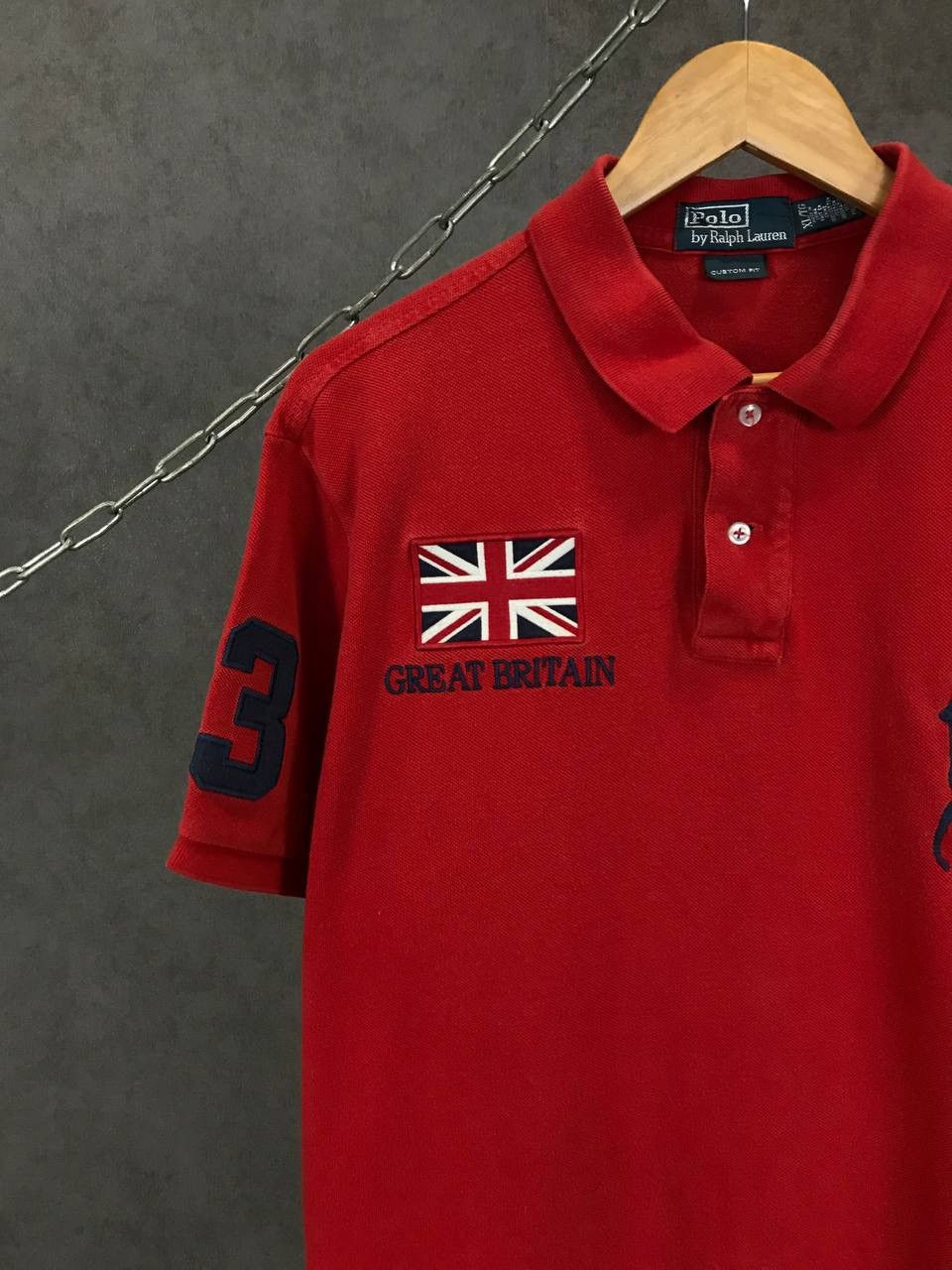 Vintage Polo Ralph Lauren Great Britain overprinted vintage polo tee Size US XL / EU 56 / 4 - 4 Thumbnail