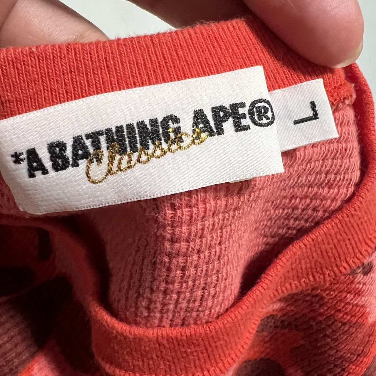 Bape BAPE Fire camo Red waffle long TEE Size US L / EU 52-54 / 3 - 3 Thumbnail