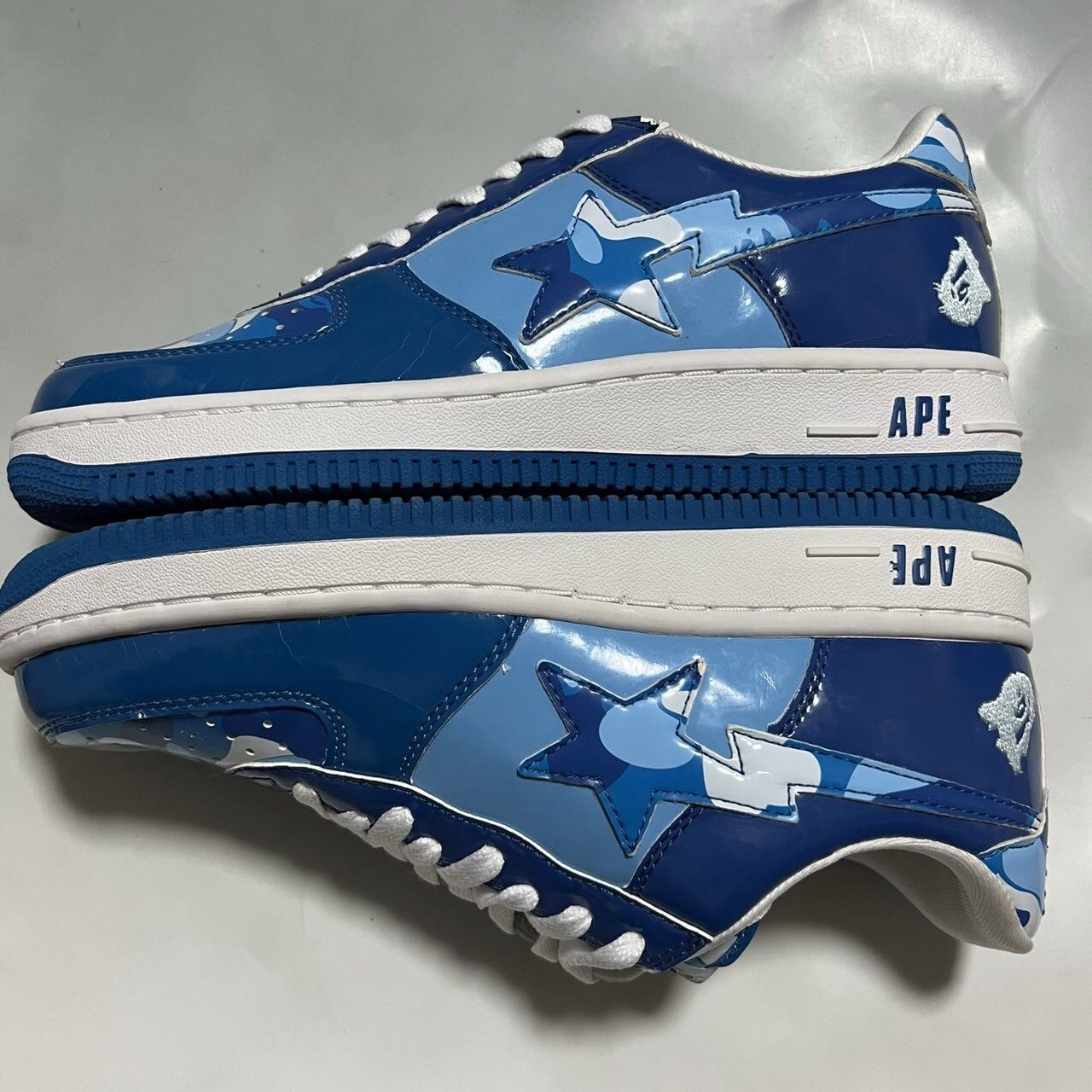 Bape 2007 BAPE Sta blue camo Patent leather Size US 8.5 / EU 41-42 - 3 Thumbnail
