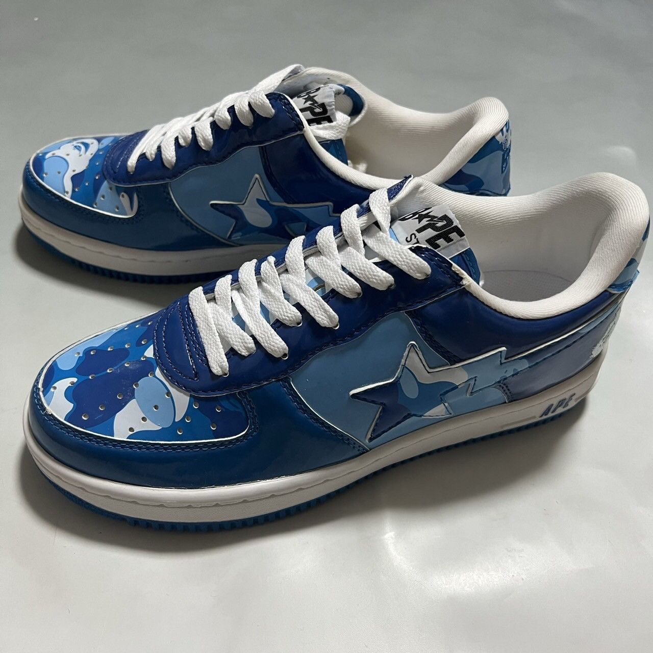 Bape 2007 BAPE Sta blue camo Patent leather Size US 8.5 / EU 41-42 - 2 Thumbnail