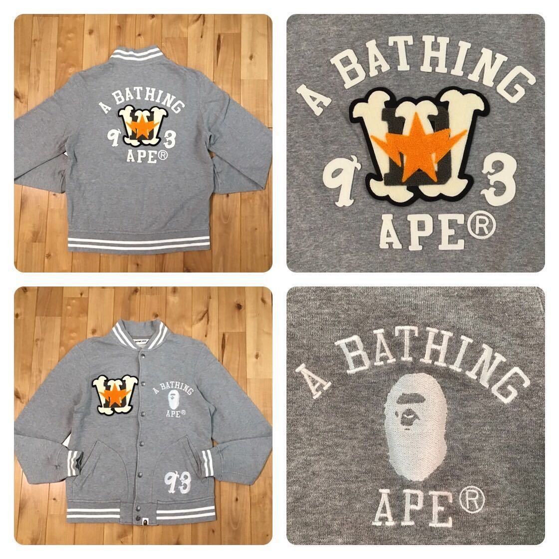BAPE STA patch sweat varsity jacket a bathing ape star