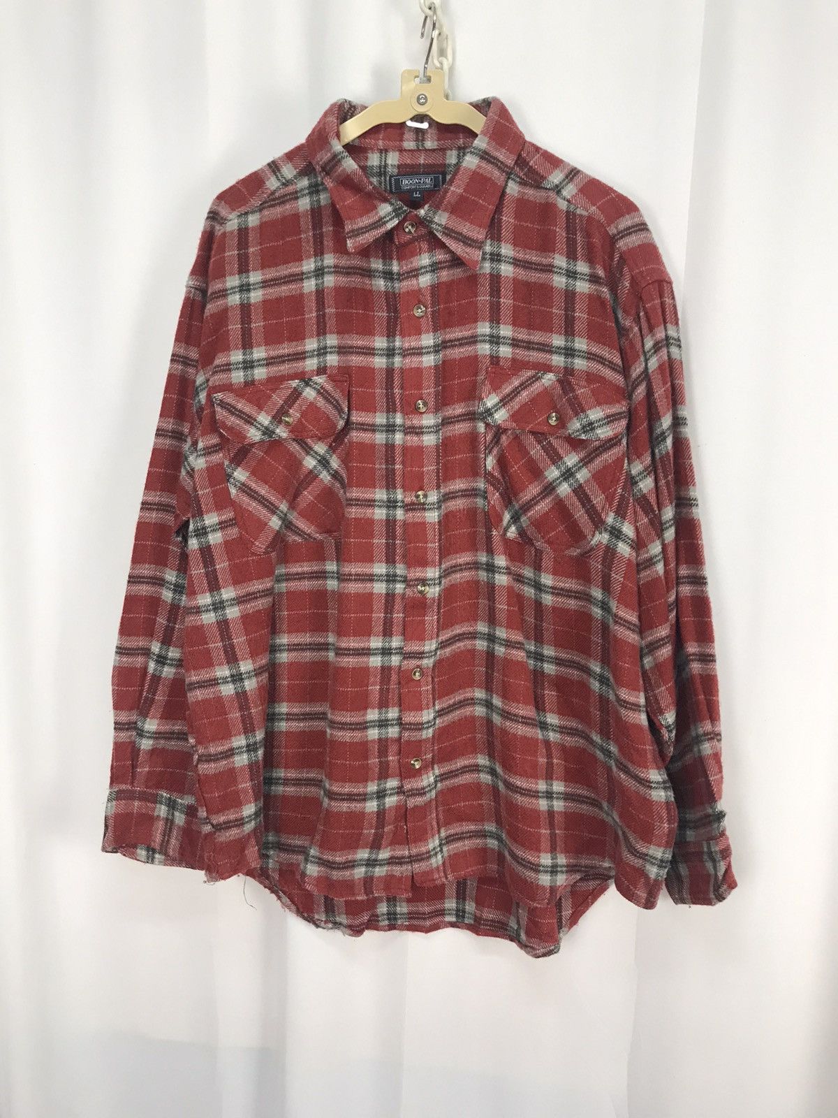 Flannel × Japanese Brand × Vintage Vintage wool flannel button up shirt by boon-pal Size US L / EU 52-54 / 3 - 6 Thumbnail