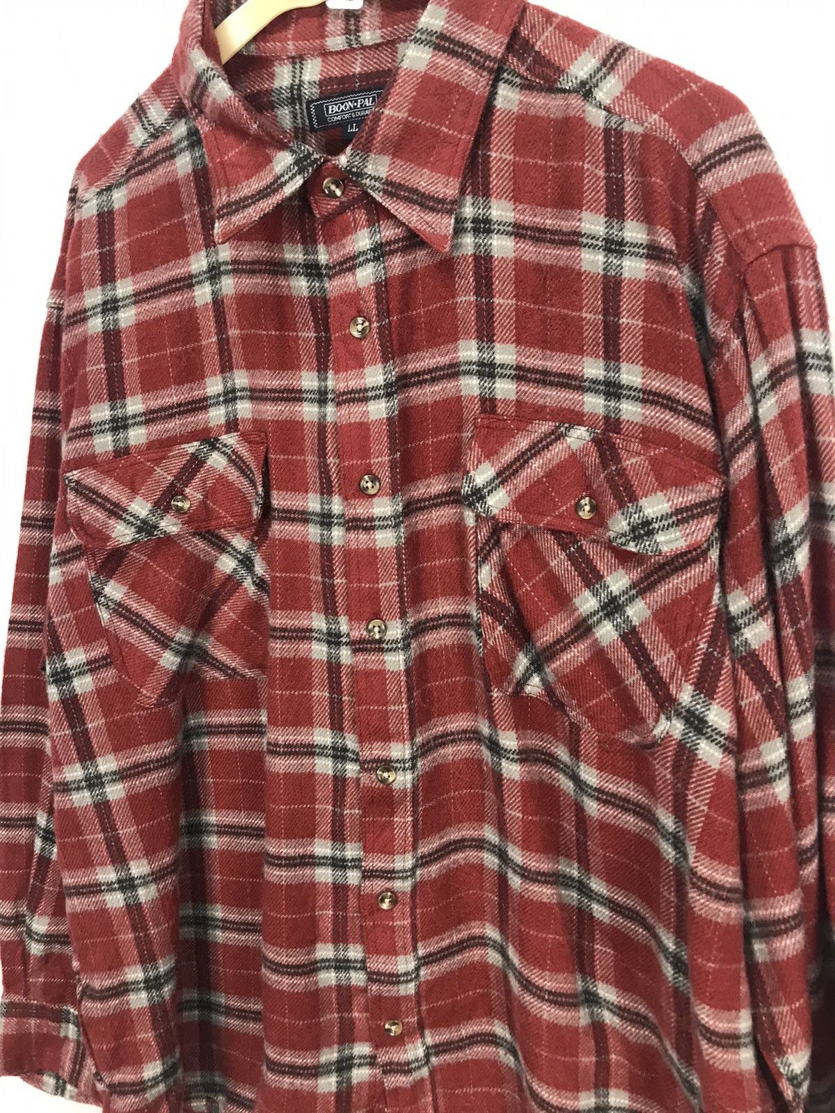 Flannel × Japanese Brand × Vintage Vintage wool flannel button up shirt by boon-pal Size US L / EU 52-54 / 3 - 5 Thumbnail