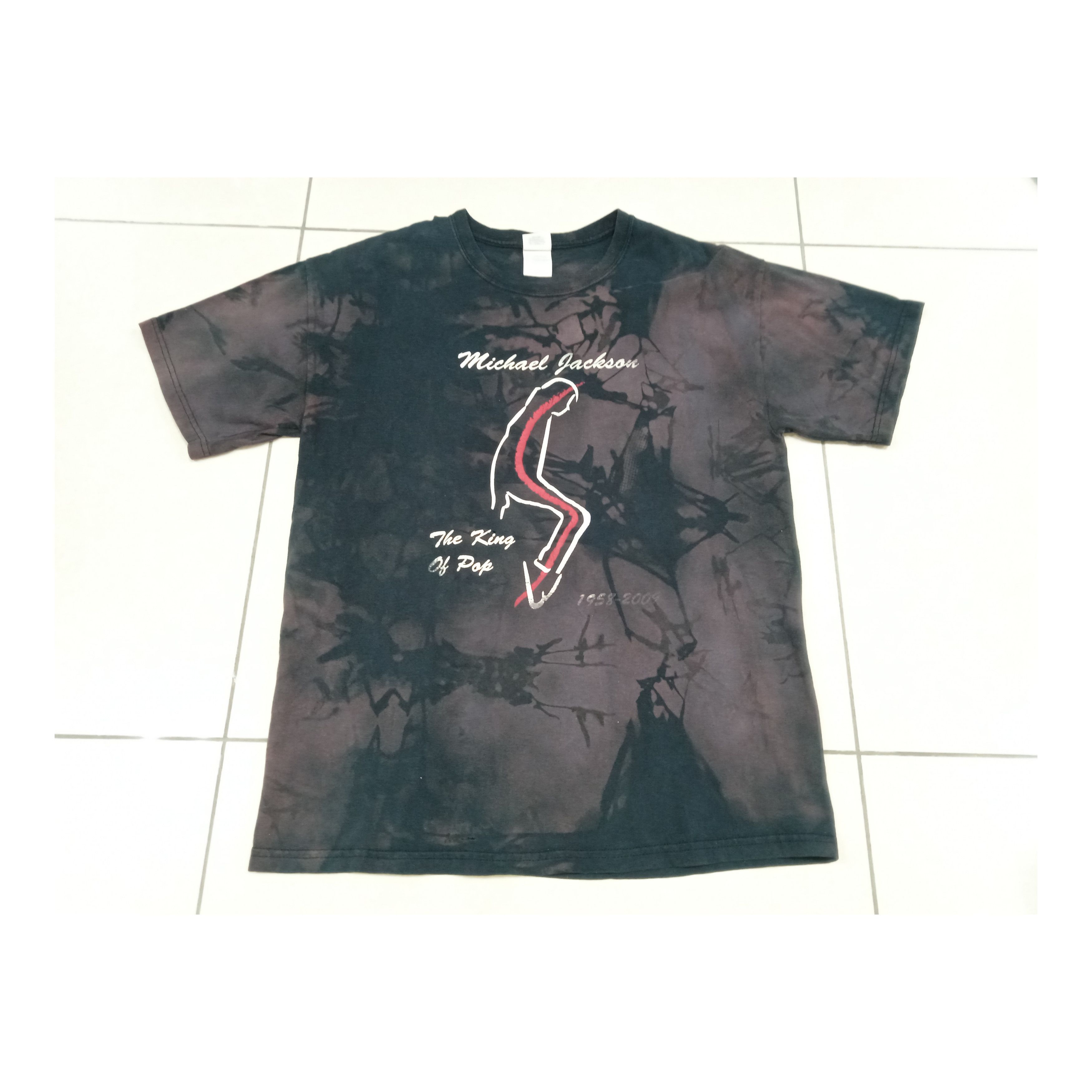 Band Tees × Vintage Michael Jackson Tribute T-Shirt Tie Dye Thrashed Size US L / EU 52-54 / 3 - 1 Thumbnail
