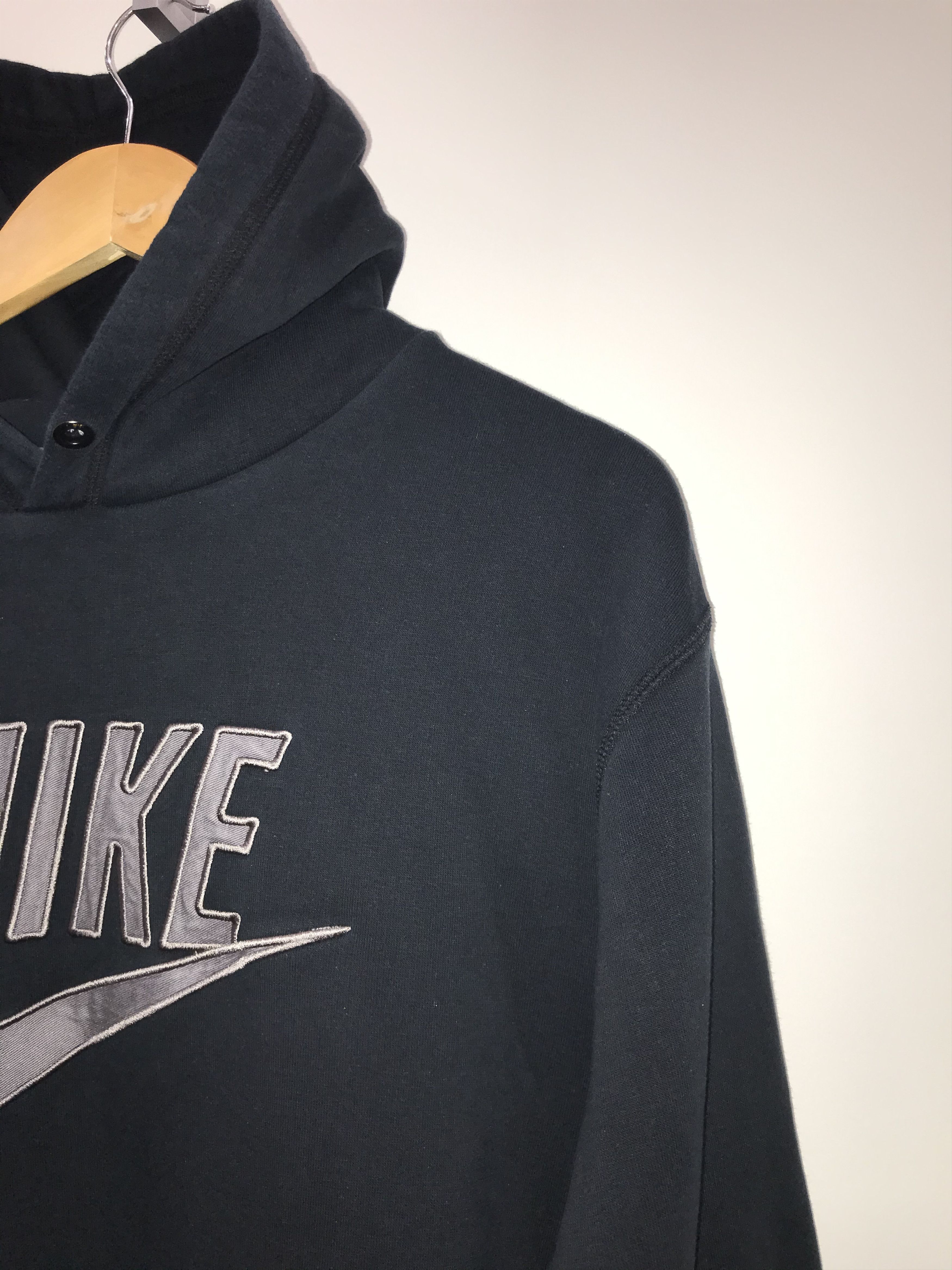 Nike Vintage Nike Big Logo Hoodie Navy Size US XXL / EU 58 / 5 - 6 Thumbnail