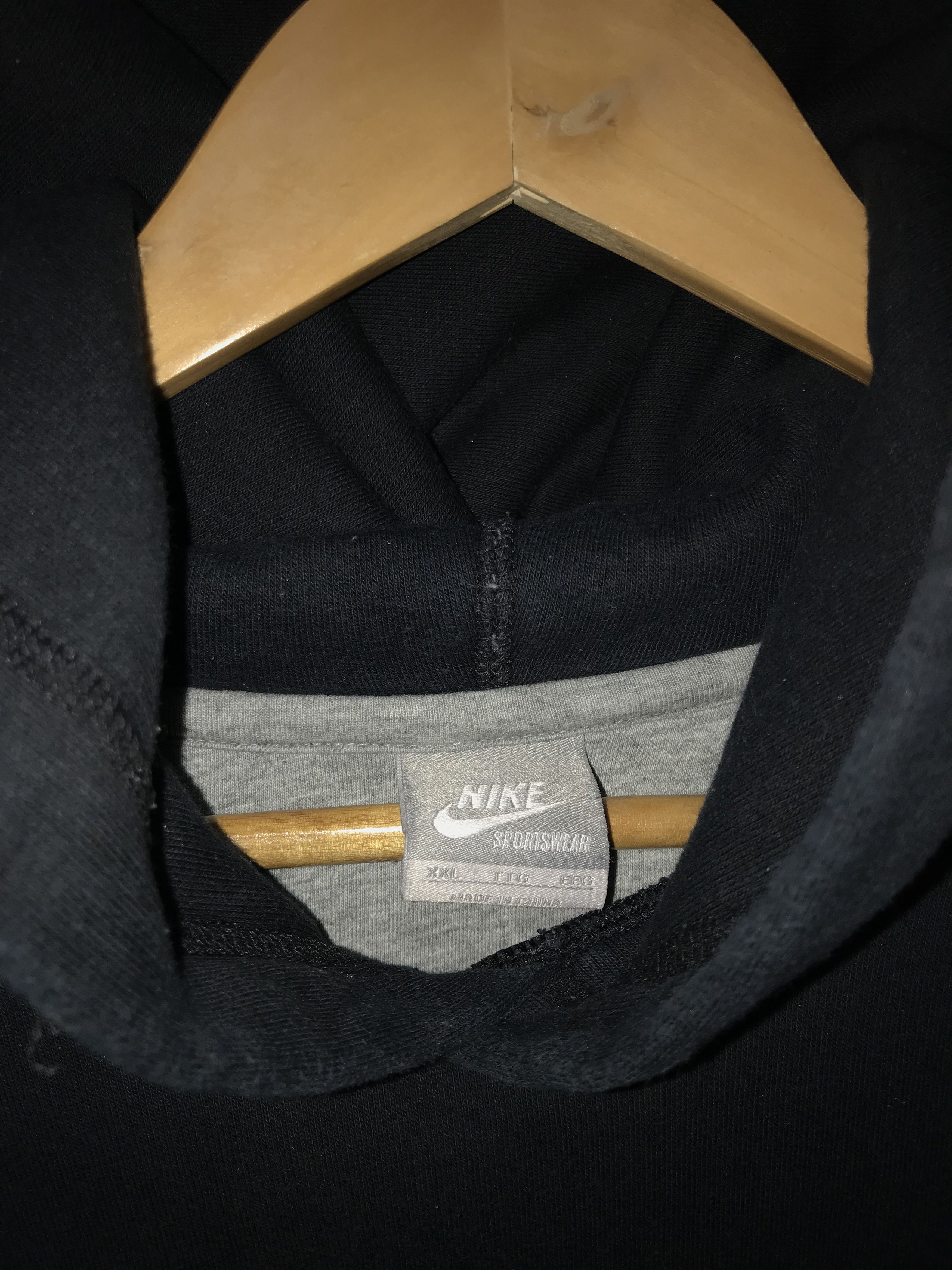 Nike Vintage Nike Big Logo Hoodie Navy Size US XXL / EU 58 / 5 - 7 Thumbnail