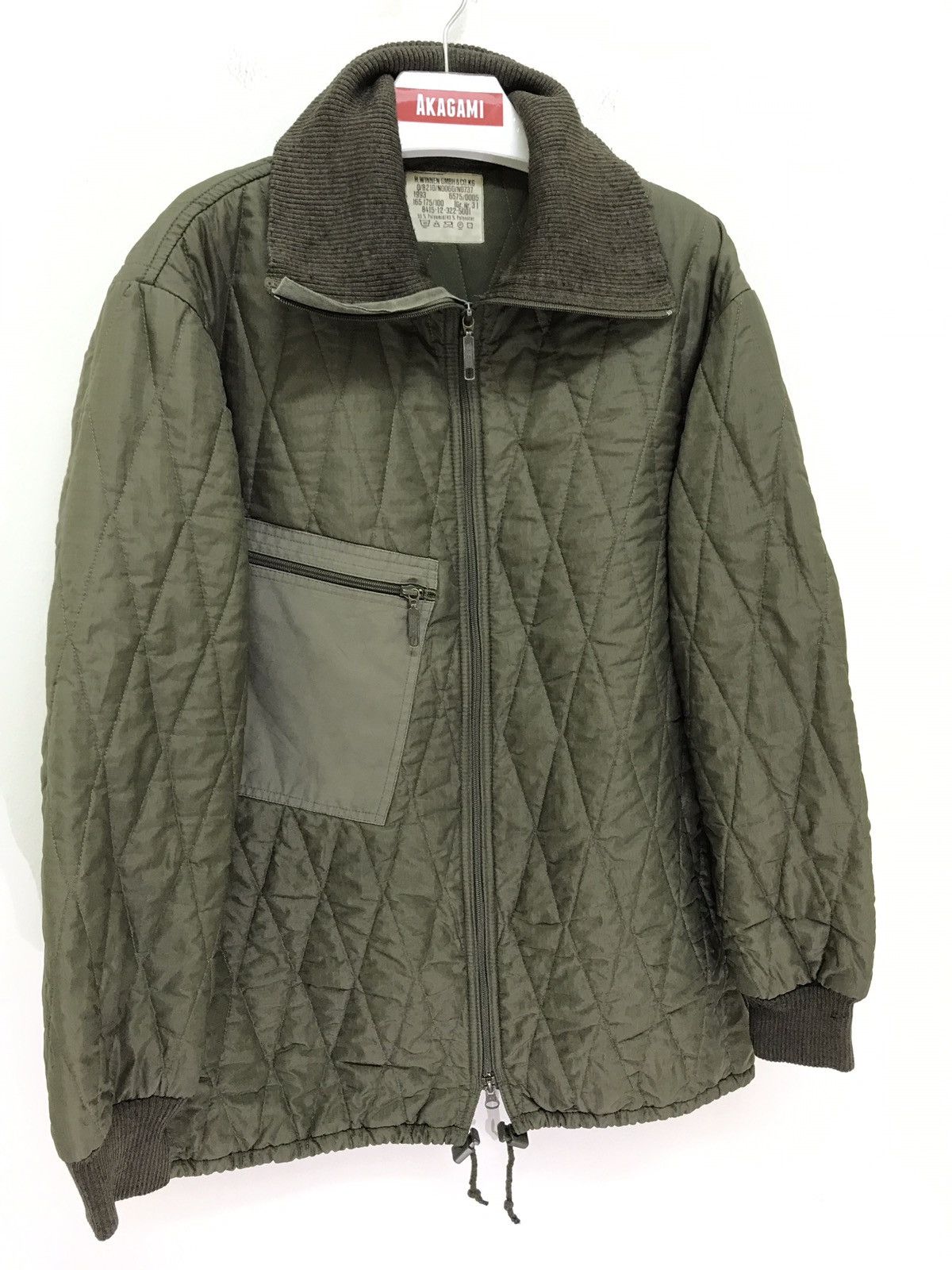 Vintage Vtg 1993 Germany Military Quilted Jacket Slang Pocket 5🟩9 Size US M / EU 48-50 / 2 - 2 Thumbnail