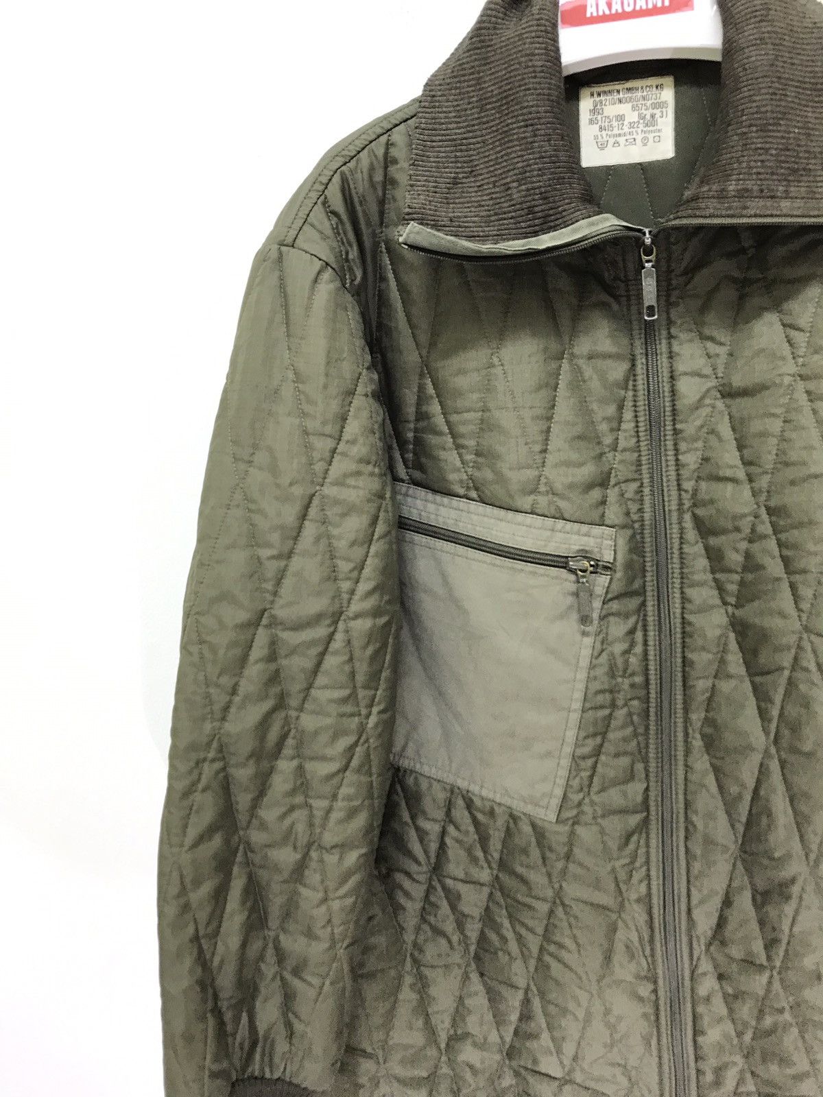 Vintage Vtg 1993 Germany Military Quilted Jacket Slang Pocket 5🟩9 Size US M / EU 48-50 / 2 - 3 Thumbnail