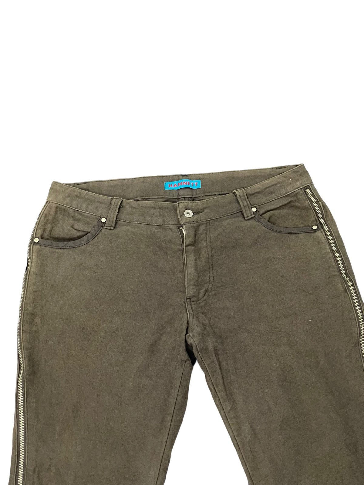Katharine Hamnett London Flare Jeans Hamnett Moleskin Long Zipped Slim 4🟦4 Size US 31 - 9 Thumbnail