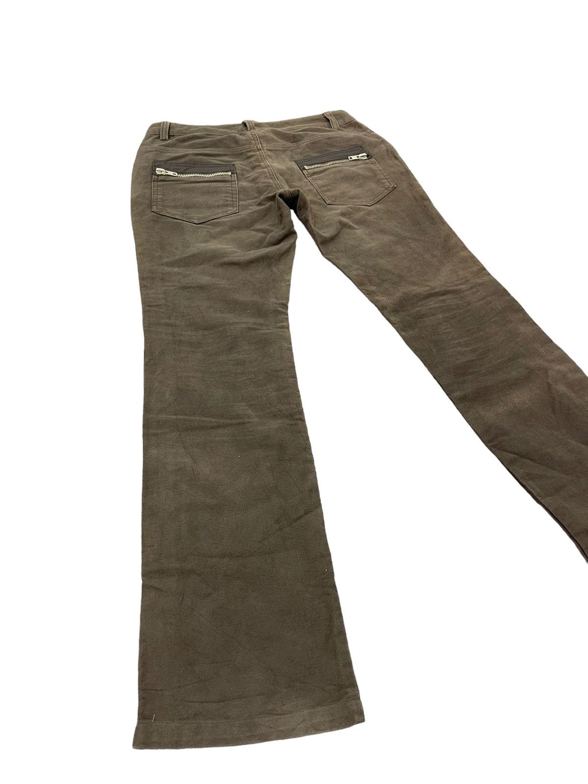 Katharine Hamnett London Flare Jeans Hamnett Moleskin Long Zipped Slim 4🟦4 Size US 31 - 12 Thumbnail