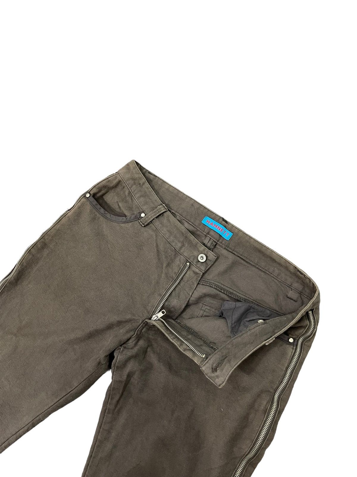 Katharine Hamnett London Flare Jeans Hamnett Moleskin Long Zipped Slim 4🟦4 Size US 31 - 10 Thumbnail