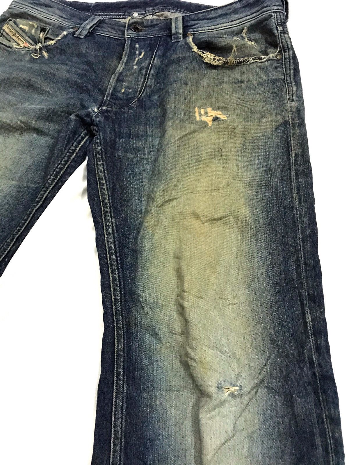 Diesel Rare 🔥 Diesel Distressed Denim Pants Italy Made Size US 36 / EU 52 - 3 Thumbnail