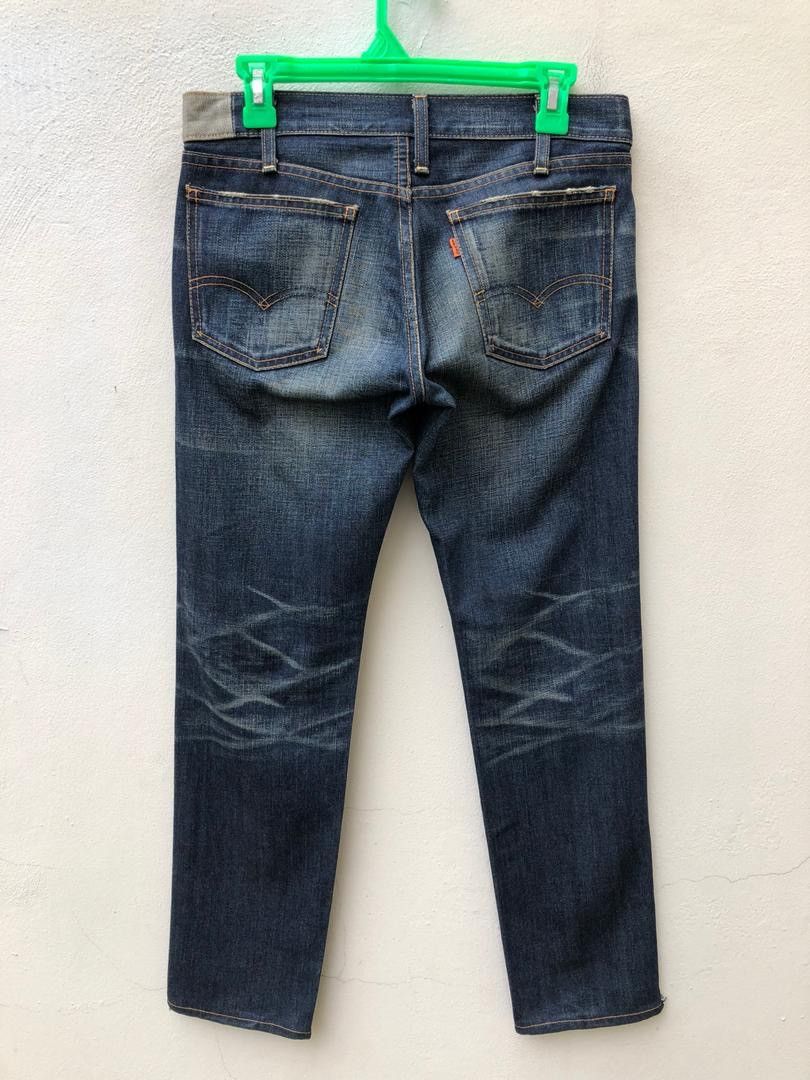 Japanese Brand × Levi's Vtg Japan LVC Levi’s 606 Big E Orange Tab Skinny Crop Denim Size US 29 - 10 Thumbnail