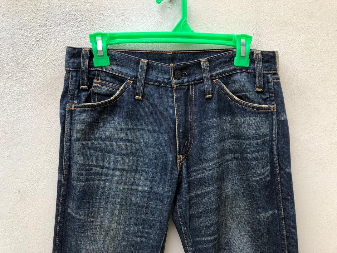 Japanese Brand × Levi's Vtg Japan LVC Levi’s 606 Big E Orange Tab Skinny Crop Denim Size US 29 - 2 Thumbnail
