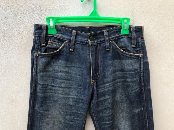 Levi's Vtg Japan LVC Levi's 606 Big E Orange Tab Skinny Crop Denim