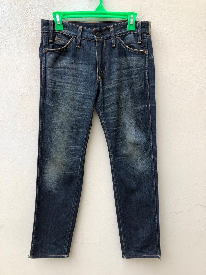 Japanese Brand × Levi's Vtg Japan LVC Levi’s 606 Big E Orange Tab Skinny Crop Denim Size US 29 - 1 Thumbnail