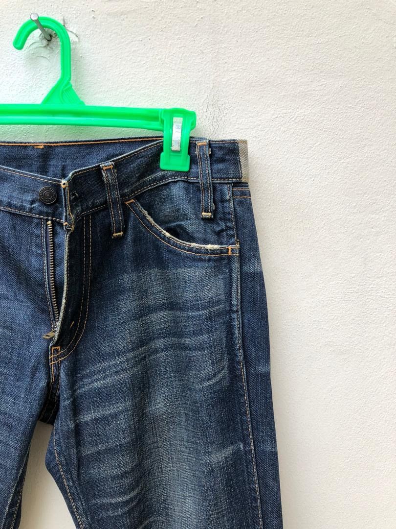 Japanese Brand × Levi's Vtg Japan LVC Levi’s 606 Big E Orange Tab Skinny Crop Denim Size US 29 - 4 Thumbnail