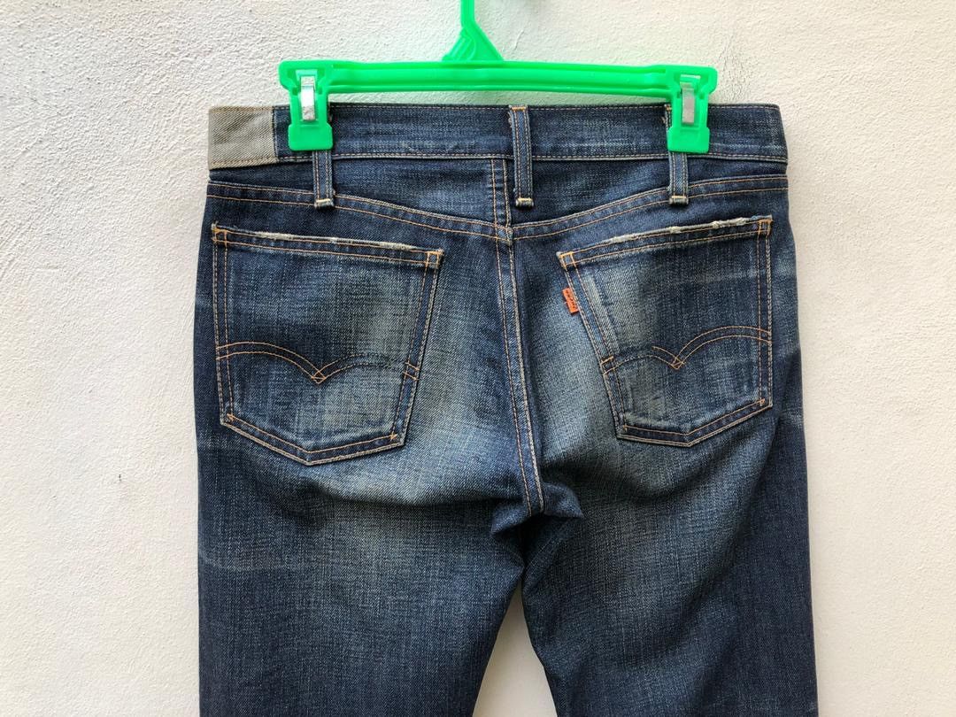 Japanese Brand × Levi's Vtg Japan LVC Levi’s 606 Big E Orange Tab Skinny Crop Denim Size US 29 - 11 Thumbnail
