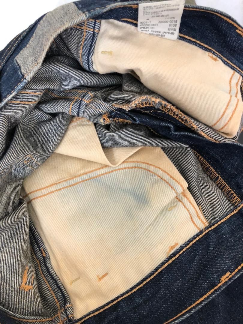 Japanese Brand × Levi's Vtg Japan LVC Levi’s 606 Big E Orange Tab Skinny Crop Denim Size US 29 - 16 Thumbnail