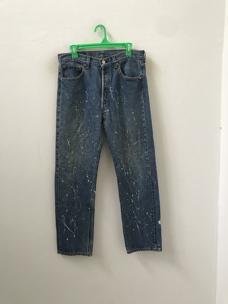 Levi's 90s Levi's 501 Jeans Usa Splattered Paint Denim Size US 32 / EU 48 - 2 Thumbnail