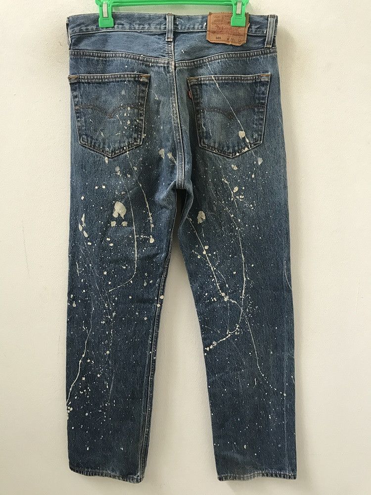 Levi's 90s Levi's 501 Jeans Usa Splattered Paint Denim Size US 32 / EU 48 - 6 Thumbnail