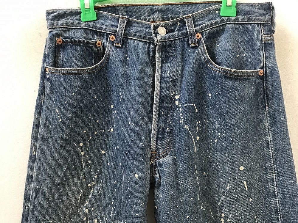 Levi's 90s Levi's 501 Jeans Usa Splattered Paint Denim Size US 32 / EU 48 - 3 Thumbnail
