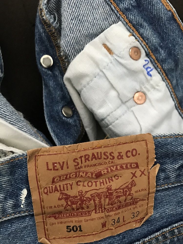 Levi's 90s Levi's 501 Jeans Usa Splattered Paint Denim Size US 32 / EU 48 - 12 Thumbnail