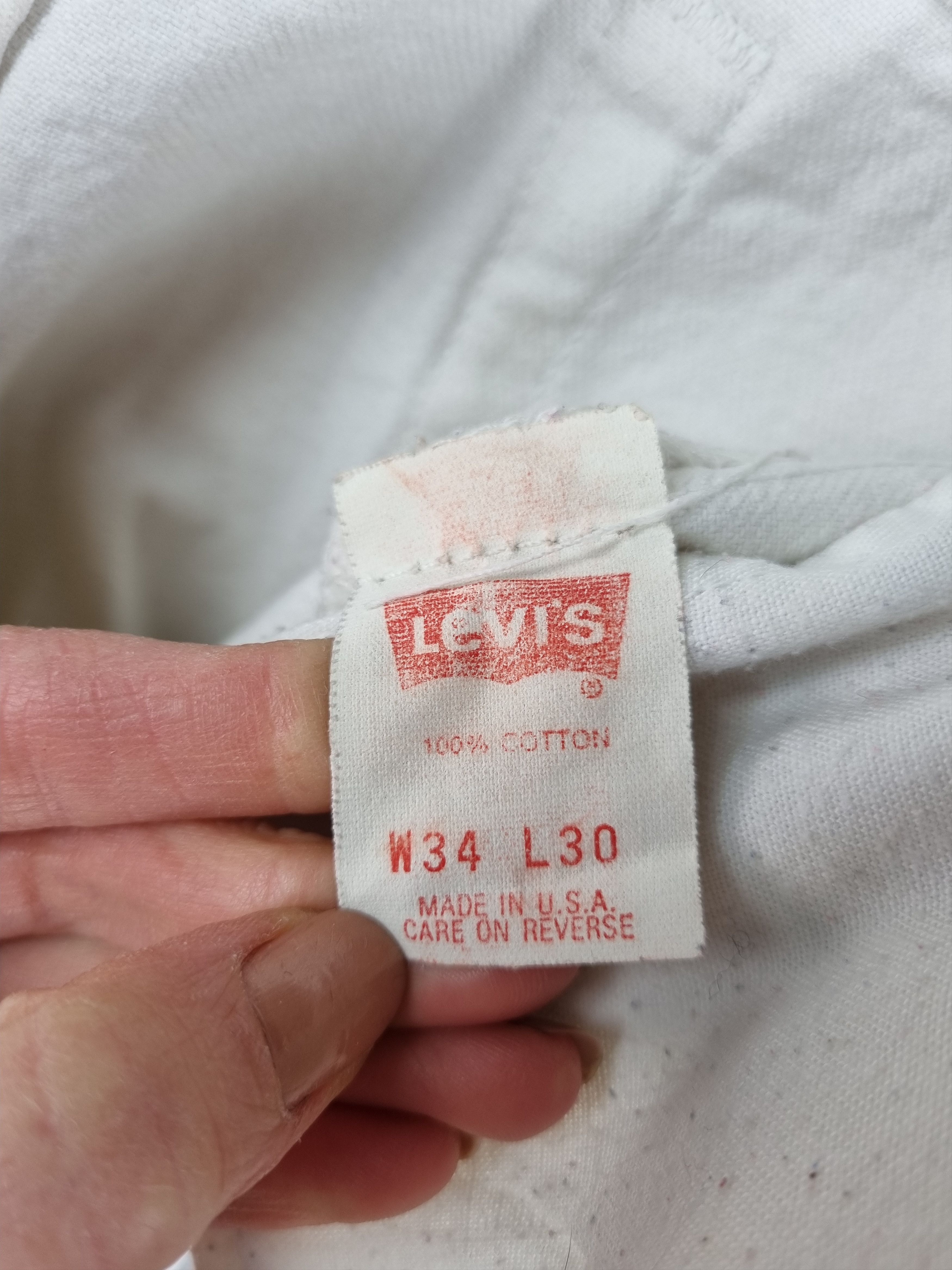 Levi's × Levi's Vintage Clothing 80s LEVIS 501 White Vintage Denim Jeans Rare Size US 33 - 6 Thumbnail