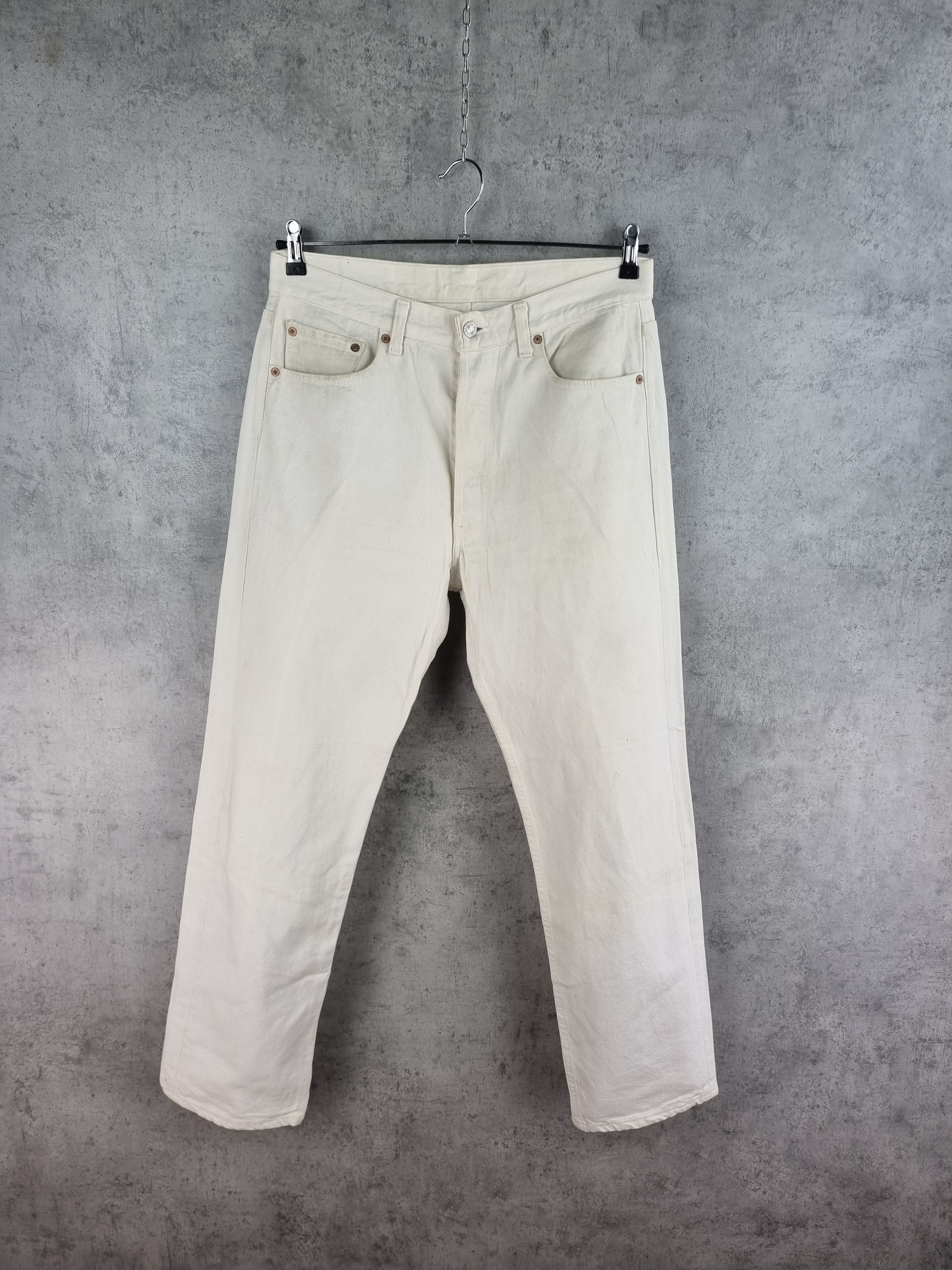 Levi's × Levi's Vintage Clothing 80s LEVIS 501 White Vintage Denim Jeans Rare Size US 33 - 4 Thumbnail