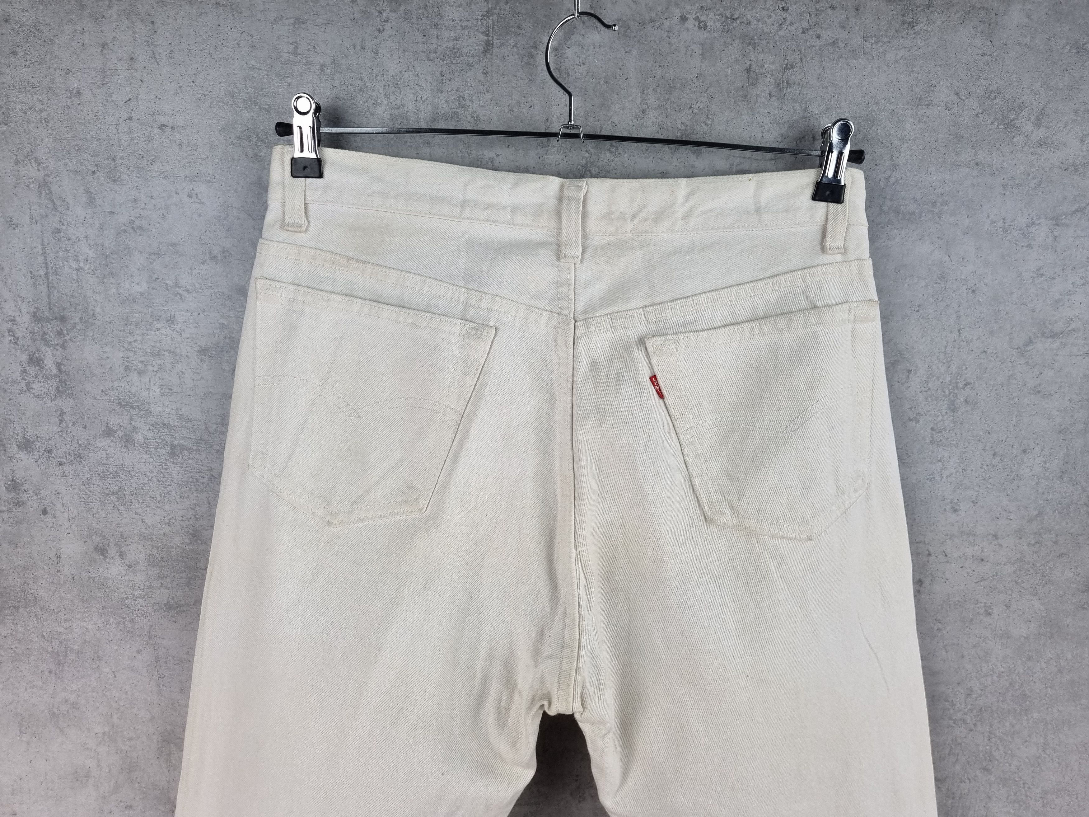Levi's × Levi's Vintage Clothing 80s LEVIS 501 White Vintage Denim Jeans Rare Size US 33 - 3 Thumbnail