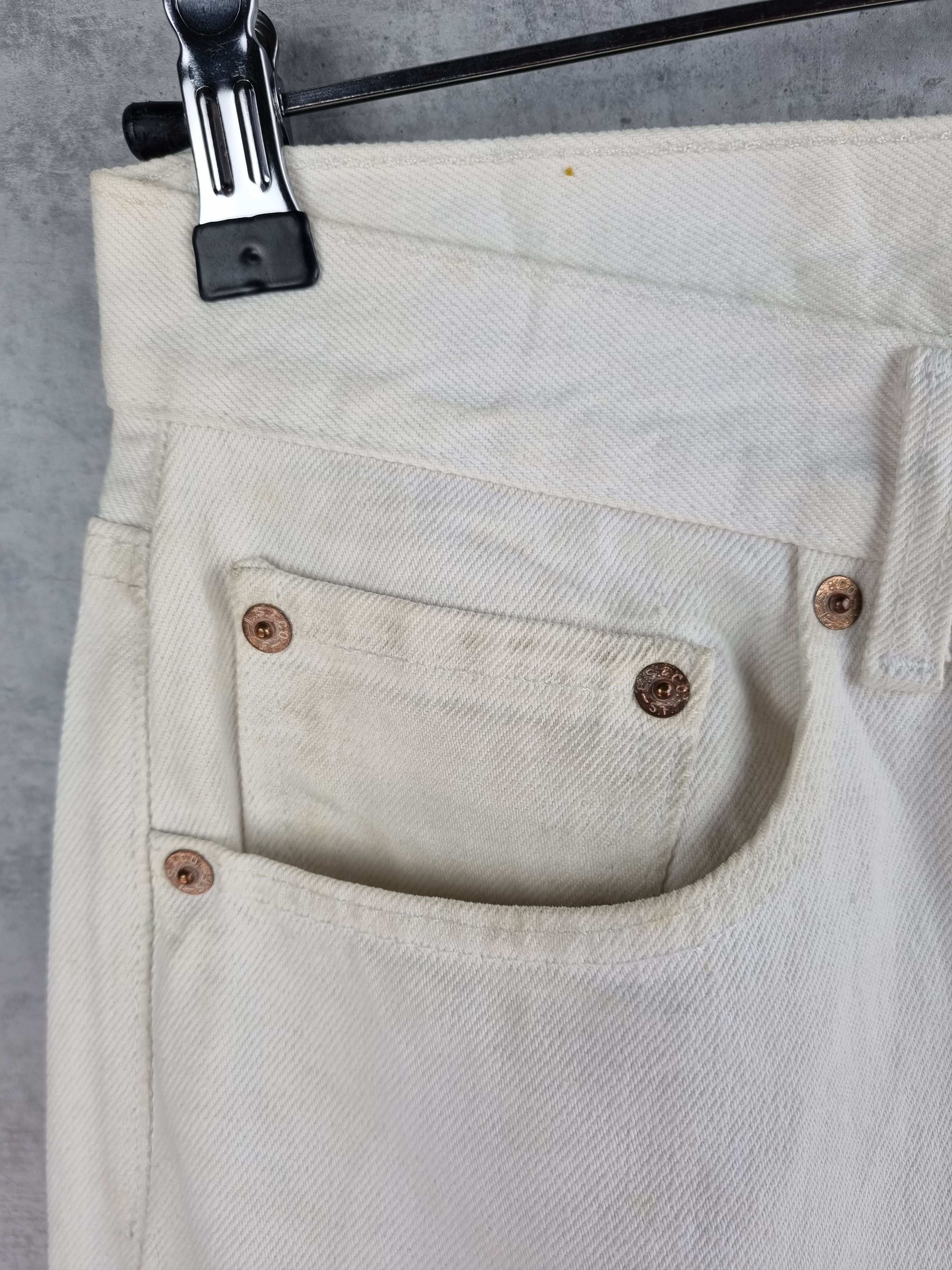 Levi's × Levi's Vintage Clothing 80s LEVIS 501 White Vintage Denim Jeans Rare Size US 33 - 16 Thumbnail