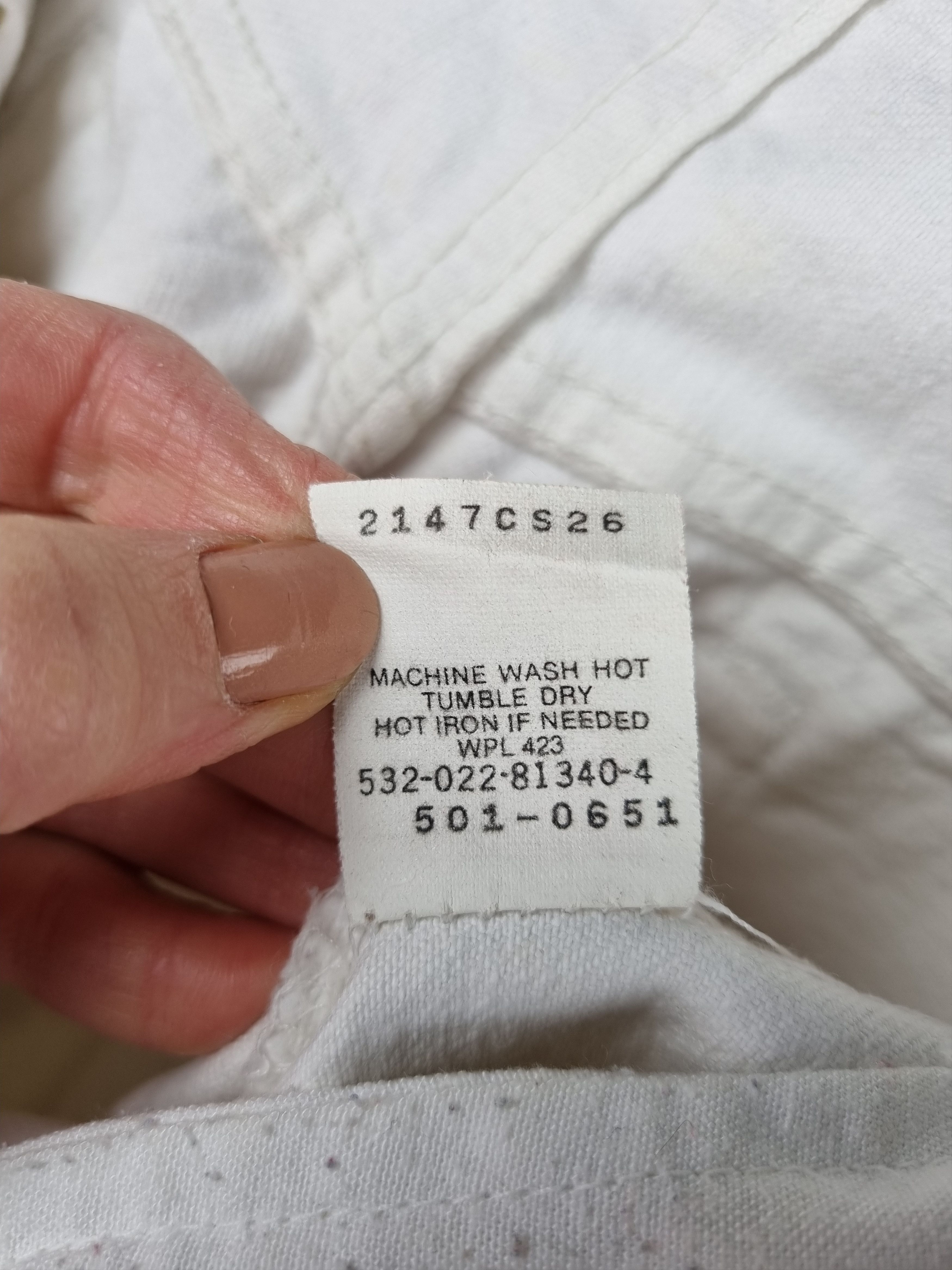 Levi's × Levi's Vintage Clothing 80s LEVIS 501 White Vintage Denim Jeans Rare Size US 33 - 7 Thumbnail
