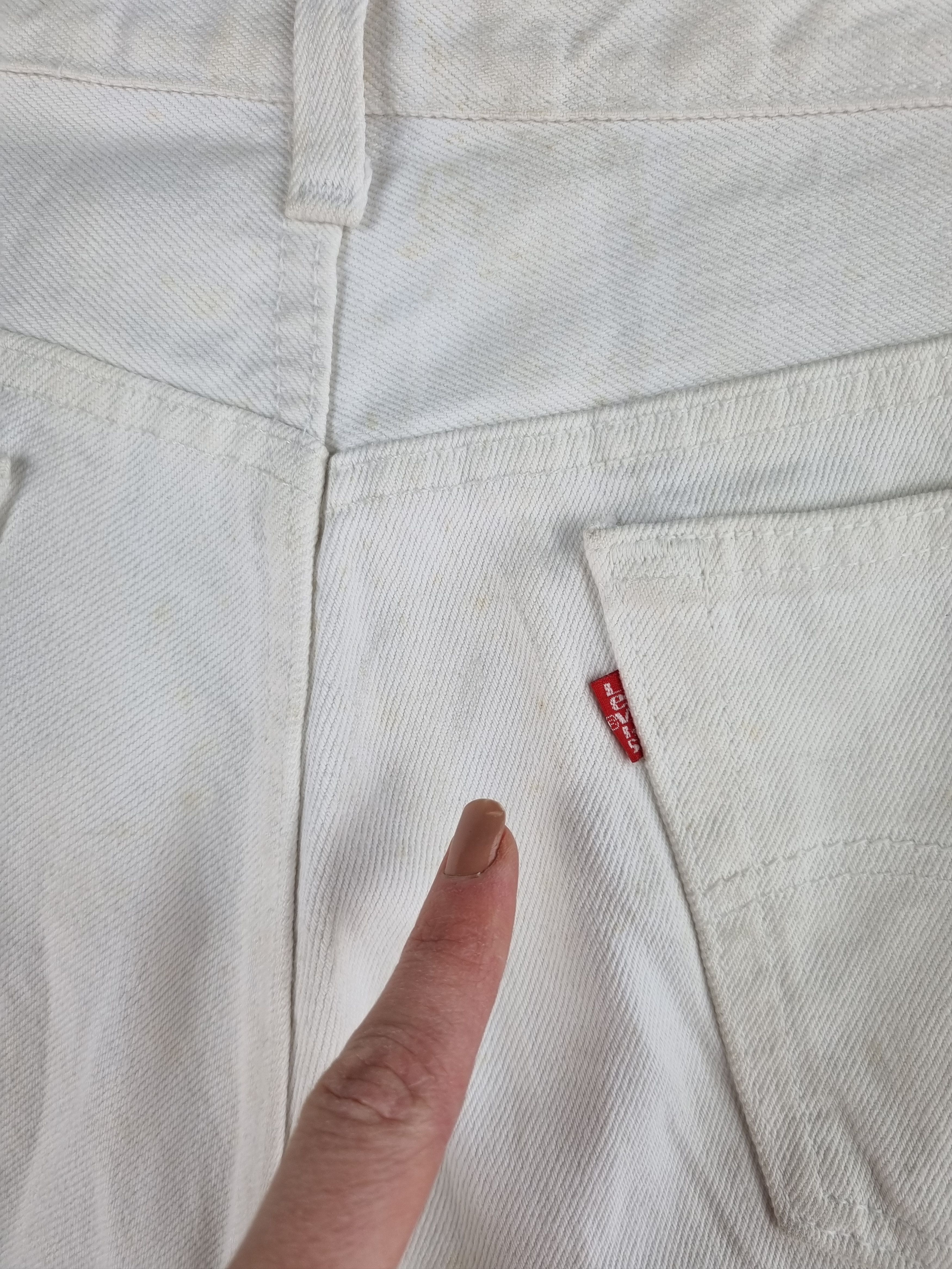 Levi's × Levi's Vintage Clothing 80s LEVIS 501 White Vintage Denim Jeans Rare Size US 33 - 19 Thumbnail