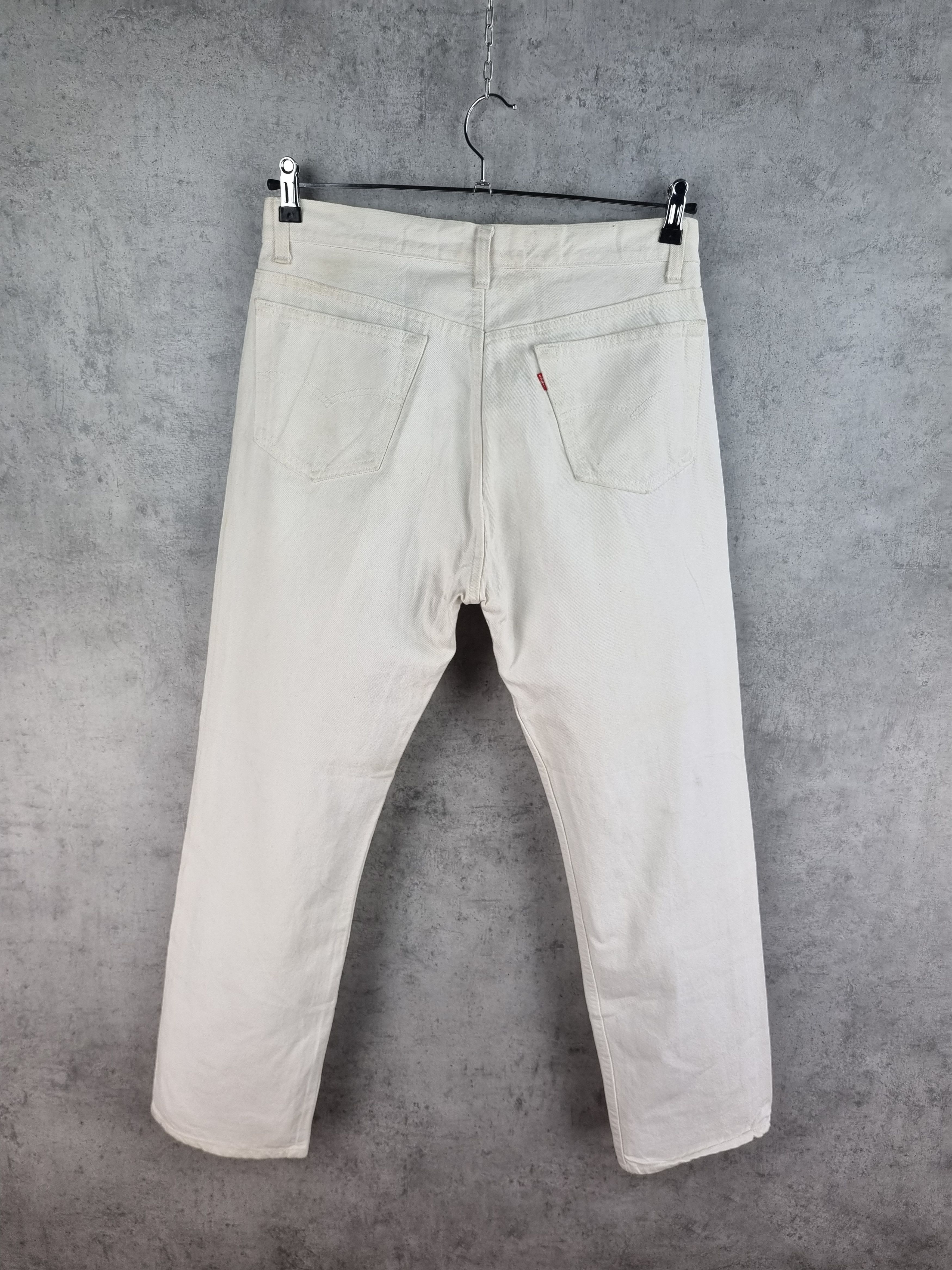 Levi's × Levi's Vintage Clothing 80s LEVIS 501 White Vintage Denim Jeans Rare Size US 33 - 2 Thumbnail