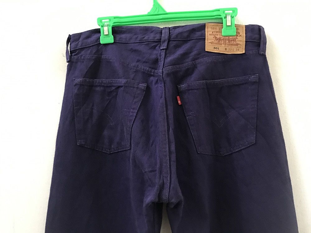 Levi's × Vintage 90s Levi's 501 Made in Usa Buttonfly Purple Denim Jeans Size US 33 - 8 Thumbnail