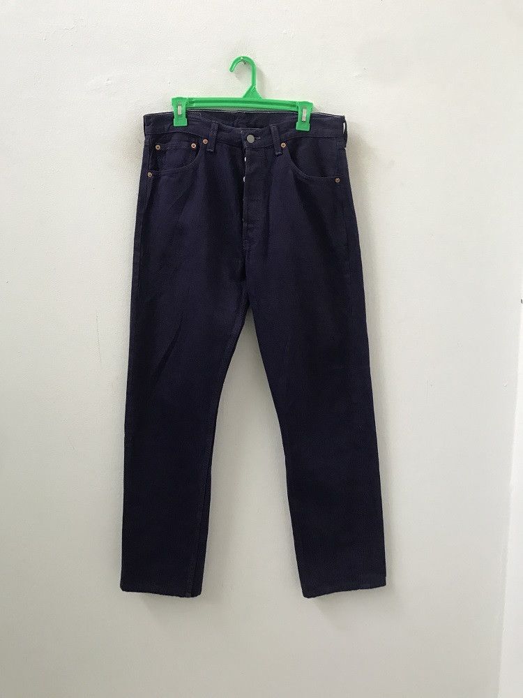Levi's × Vintage 90s Levi's 501 Made in Usa Buttonfly Purple Denim Jeans Size US 33 - 2 Thumbnail