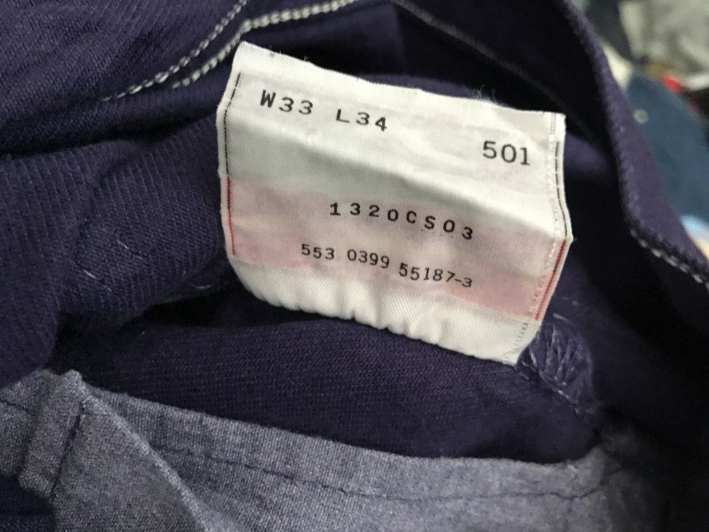 Levi's × Vintage 90s Levi's 501 Made in Usa Buttonfly Purple Denim Jeans Size US 33 - 13 Thumbnail