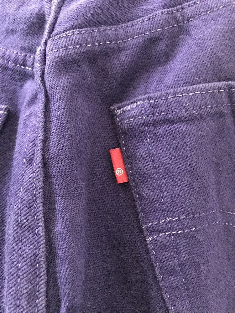 Levi's × Vintage 90s Levi's 501 Made in Usa Buttonfly Purple Denim Jeans Size US 33 - 10 Thumbnail