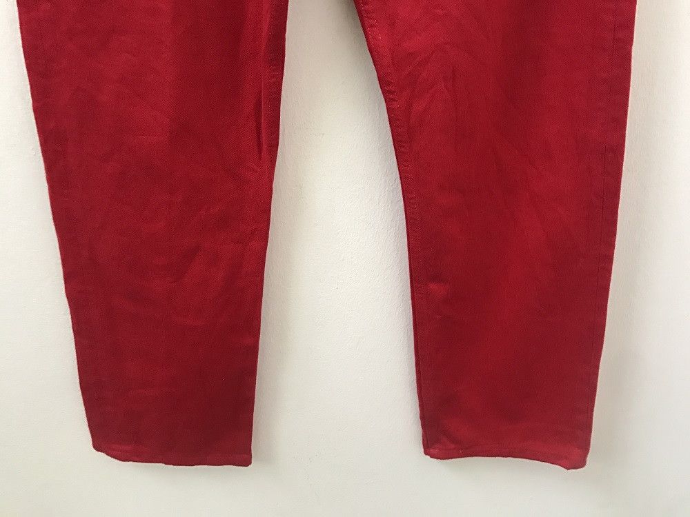 Levi's × Vintage 90s Levi's 501 Made in Usa Buttonfly Red Denim Jeans Size US 34 / EU 50 - 5 Thumbnail