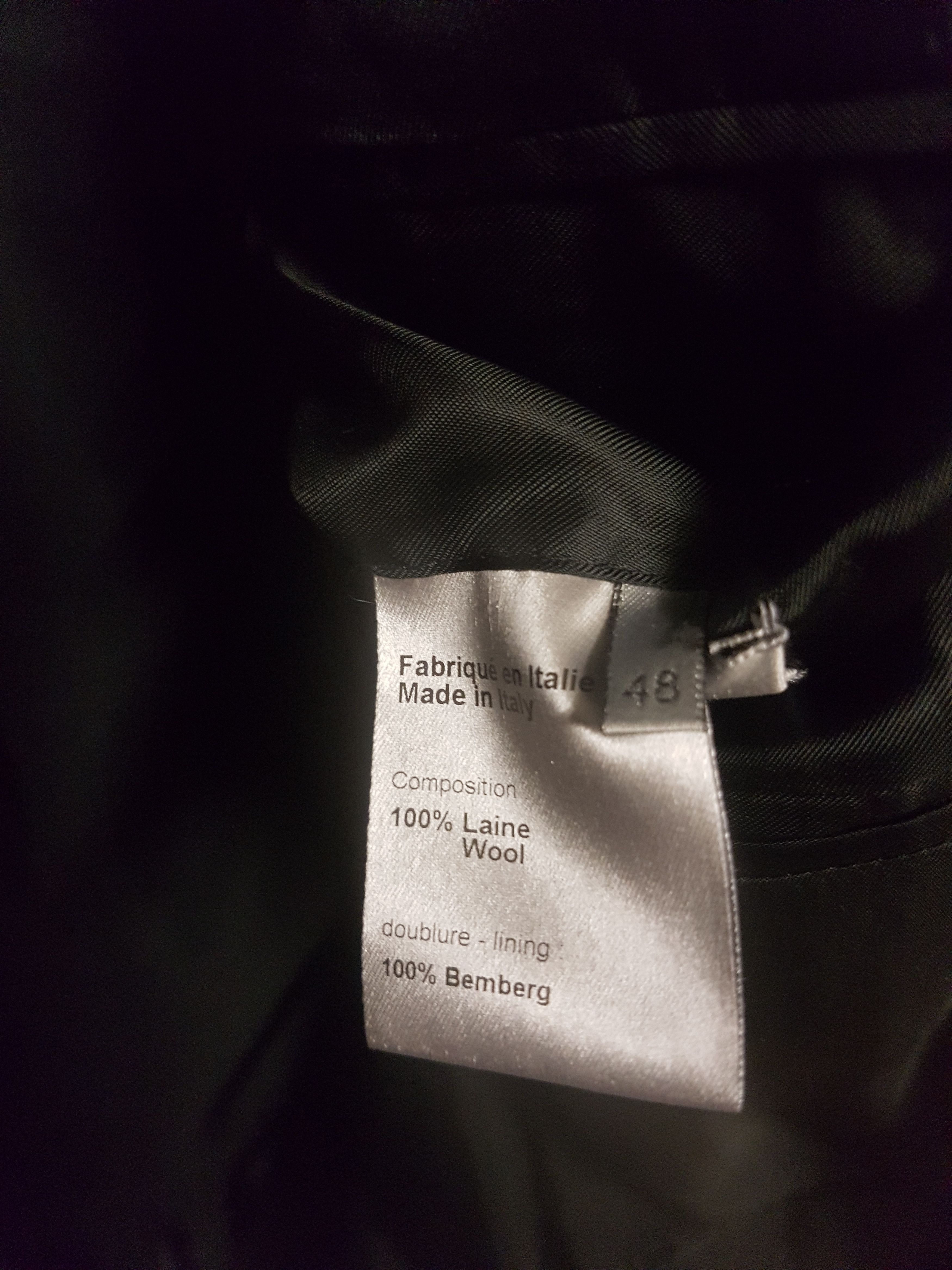 Dior Dior HOMME FW/07 Navigate Gray/Black Satin Contrast Blazer Size 48S - 5 Thumbnail