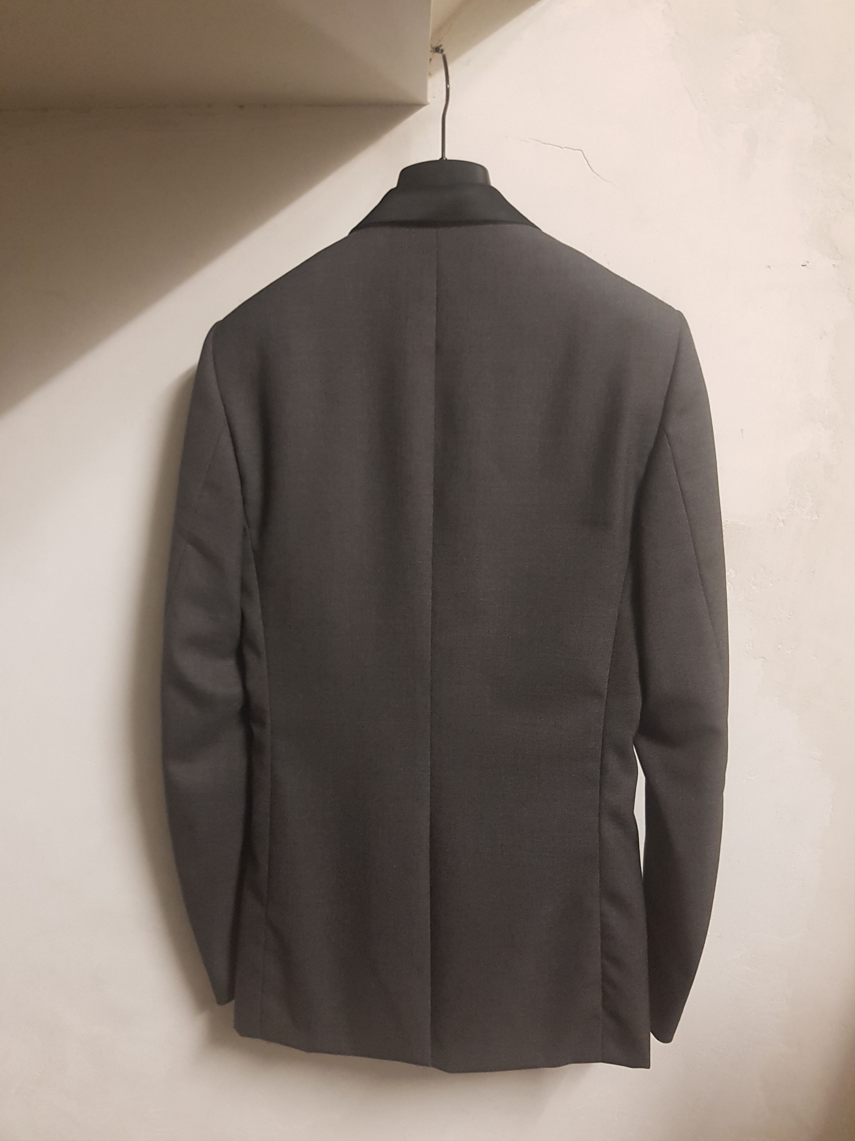 Dior Dior HOMME FW/07 Navigate Gray/Black Satin Contrast Blazer Size 48S - 7 Thumbnail