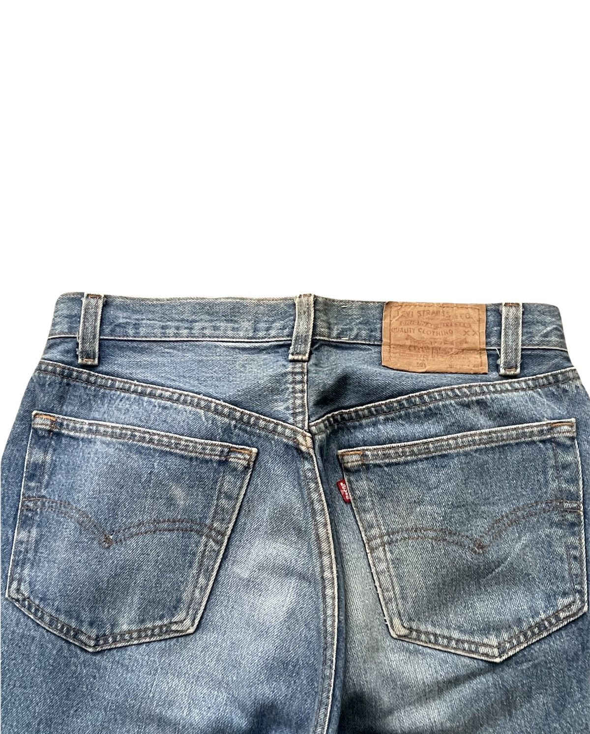 If Six Was Nine Vintage Levi’s 501 e 1988 Usa Aging Faded Wash Size US 31 - 10 Thumbnail