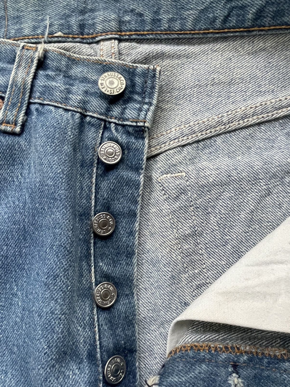 If Six Was Nine Vintage Levi’s 501 e 1988 Usa Aging Faded Wash Size US 31 - 20 Thumbnail