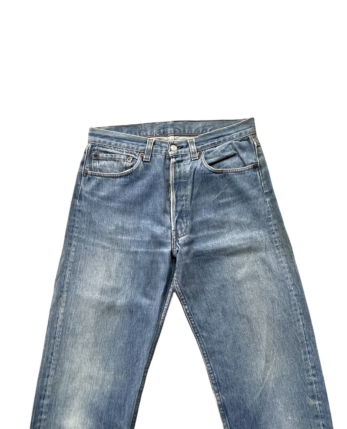 If Six Was Nine Vintage Levi’s 501 e 1988 Usa Aging Faded Wash Size US 31 - 4 Thumbnail